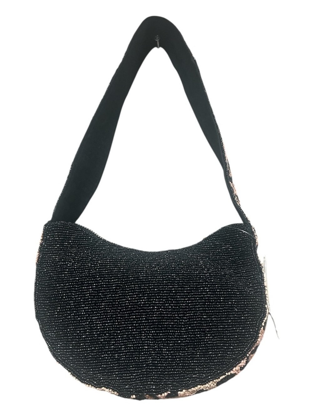 On 34th Beaded Half Moon Leopard Shoulder Bag, - Picture 2 of 7